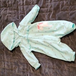 Baby Girl Unicorn Onsie Hoody